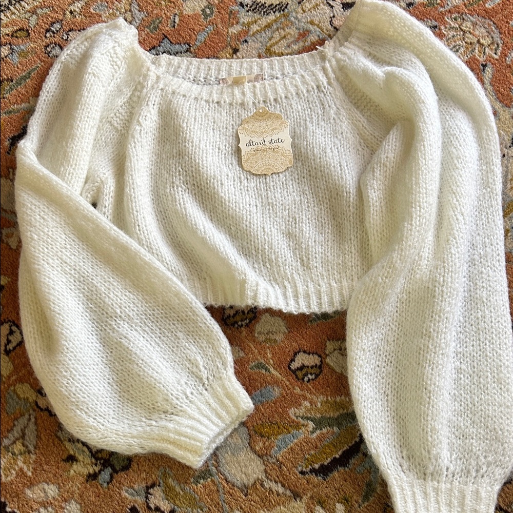 Altar'd State Cream Knit Sweater